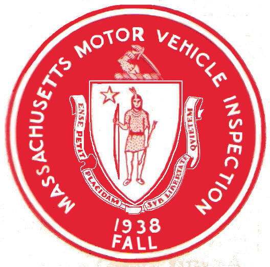 (image for) 1938 Massachusetts Fall INSPECTION Sticker